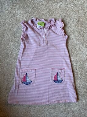 Classic Whimsy Pink Striped Sailboat Pocket Nightgown